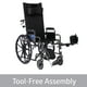 thumbnail image 4 of Silla de ruedas reclinable Medline, brazos de escritorio y reposapiernas elevables, asiento de 50,8 x 45,7 cm (ancho x profundidad), 4 of 5