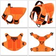 thumbnail image 2 of Reflective Orange Dog Harness with 4 Metal Buckles Military Tactical Pet Training Vest Collar Leash Molle Pouch For Large Dogs, 2 of 5