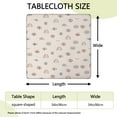 thumbnail image 2 of Brown Boho Eye and Rainbow Pattern Square Fitted Tablecloth with Elastic Edge,Square Table Cover,Washable Elastic Table Cover for Home Kitchen Party Decor 34"x34", 2 of 6