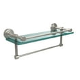 thumbnail image 2 of Dottingham 16-in Gallery Glass Shelf with Towel Bar in Polished Chrome, 2 of 5
