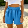 thumbnail image 3 of Guluxicc Women's Athletic Shorts with Pockets Elastic High Waisted Running Short Trousers for Everyday Gym Workout, 3 of 6
