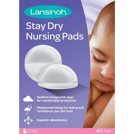 Lansinoh Disposable Stay Dry Nursing Pads, 60 (Best Breast Pads Australia)