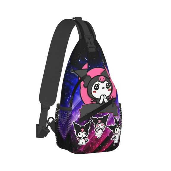 Sanrio Kuromi Sling Bag Crossbody Sling Backpack Chest Bag Daypack Purses Shoulder Bag For Women Men Travel Hiking