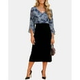 thumbnail image 5 of 3/4 Sleeve Dressy Blouses for Women Ruffle Double Layers Mesh V Neck Lightweight Tunic Tops, 5 of 7