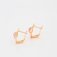 thumbnail image 3 of Elegantes Aretes Dama Rombo Brillante Swarovski Oro 18K Lam rosa Unitalla, 3 of 6