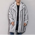 thumbnail image 5 of ZACPNCV Mens Long Faux Fur Coat Furry Jacket Lapel Collar Shaggy Jackets Winter Warm Outerwear Parka Overcoat, 5 of 9