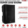 5 Core 12 Inch Professional 3000W Powered PA System Pair 2 Way TWS