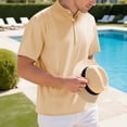 thumbnail image 7 of Men's Henley Short Sleeve Shirt Breathable Moisture Wicking Tee Cotton Soft Business Casual Summer Tops, 7 of 7