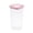Pink, variant on Airtight Plastic Food Storage Containers with Flip Rotating Lid, Stackable Clear Pantry Canister for Grain, Cereal, Pasta, Dry Beans, 3 Color Lid Options,2L