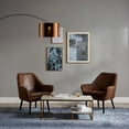 thumbnail image 2 of Teamson Home Curved LED Standard Floor Lamp Gold Shade Modern Lighting VN-L00041, 2 of 7