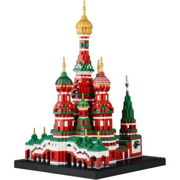 Honchoes Saint Basils Cathedral Building Blocks Set Micro Not Compatible with Lego Architecture Model Gift for Adults 4300 Pcs