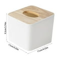 thumbnail image 3 of AuroraX Decorative Tissue Box Cover Modern Rectangle Stylish White Napkin Holder Wooden Damp And Wear Environmental Paper Organizer Dispenser for Bathroom,Living Room Decoration, 3 of 6