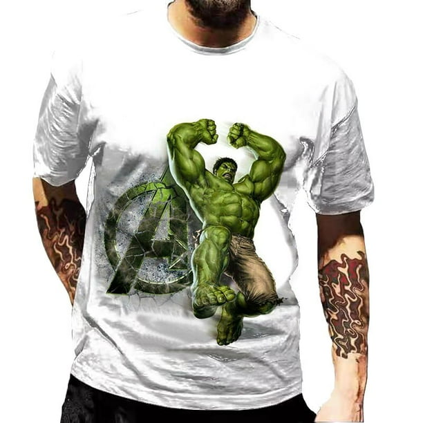 Disney's marvel hulk Männer Fitness Kurzarm 3d camiseta Sommer neue Kinder Junge Cartoon Held übergroße benutzer definierte Hip-Hop-Tops 100-xs xuanjing unisex