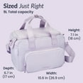thumbnail image 7 of Bentgo Insulated Lunch Bag – Extra-Large Capacity Adult Lunch Bag with Shoulder Strap and External Storage Compartment, Durable, Lightweight, Ideal for Work, School, & Meals On the Go (Lavender), 7 of 7