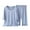 Blue, variant on KyCheLot Girls Soft Pajamas Comfort Half Sleeve Shirts and Wide Leg Capri Pants Loungewear 2-17 Years