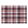 thumbnail image 1 of Checkered Cutting Board, Old Fashioned Style Garment Pattern Traditional Plaid Geometric Squares, Decorative Tempered Glass Cutting and Serving Board, Large Size, Pink Maroon White, by Ambesonne, 1 of 1