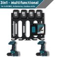 thumbnail image 3 of TOPOWN 3 in 1 Wall Mount for Makita DC18RC DC18RD Charger, Holder for Makita Battery, Hanger for Cordless Drill Driver, Black, 3 of 7