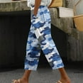 thumbnail image 2 of QATAINLAV Cropped Pants for Women 2025 Fashion Camo Beach Vacation Clothes 2025 Summer Casual Drawstring Capri Pants Plus Size Ladies Capris with Pockets Multicolor 5XL Mothers Day Gifts, 2 of 6