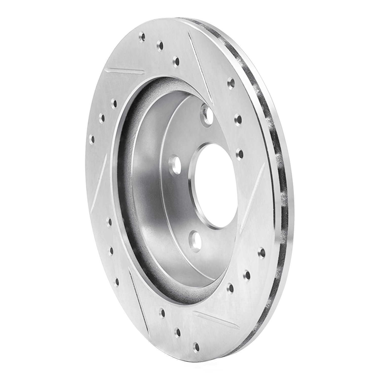 Dynamic Friction Company 631-54031L DFC Brake Rotor - Drilled And Slotted - Silver