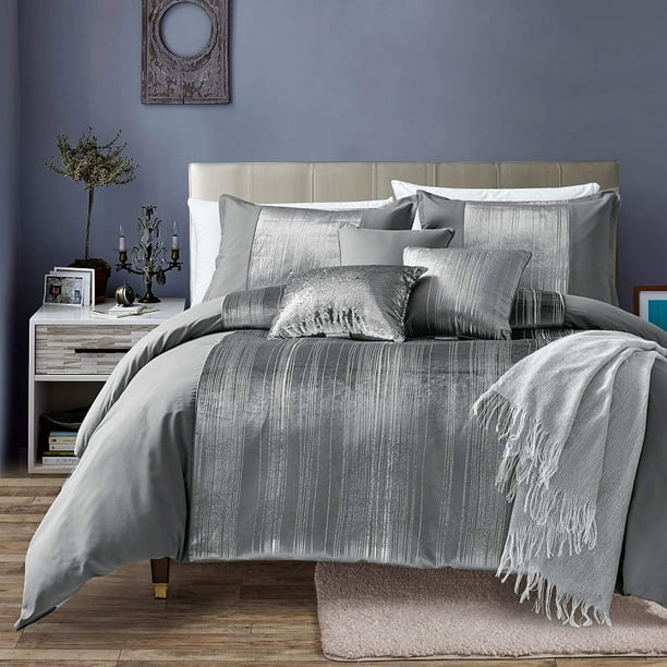 Sapphire Home Luxury 7 Piece Full/Queen Comforter Set with Shams