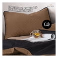 thumbnail image 3 of Edredón Ligero Real Textil + 2 Fundas de Almohada, Juego de Colcha Matrimonial, Color Negro/Ocre, 3 of 7