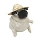 thumbnail image 3 of Juguete de animal de lujoso con sombrero de paja Pug Muñeco de peluche Duermiendo almohada de almohada pelusa para regalos para regalos de vacaciones, 3 of 9