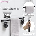 thumbnail image 3 of 3 Pack Bathroom Grab Bar for Commercial, Black Shower Grab Bar, Handicap Balance Bar,Anti Slip Safety Hand Rail for Elderly Injury Senior Assist Bath Handle(Black, 18", 36", 42"), 3 of 5