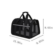 EARKITY Pet Carriers, Cat Carrier, Dog Carrier, Portable Soft-Sided Pet Carriers Travel Bag, Collapsible Hand Bag, Airline Approved, Breathable Durable Bite-Resistant Mesh with Removable Washable Mat
