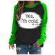 thumbnail image 2 of Camiseta impresa para mujeres Ichuanyi Women Mangas largas BLUSA COLLA RED REDED COLLA COMPLIS ICHUANYI WER202308243211, 2 of 5