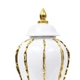 thumbnail image 3 of Porcelain Ginger Jar Ceramic Flower Vase Table Centerpieces Crafts Ornament Home XS Gold, 3 of 9