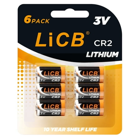 LiCB CR2 Battery (6 Pack), 3V Lithium Battery CR15h270 Long-Lasting Power for Photo