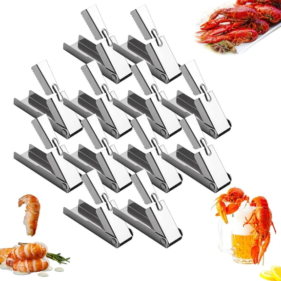 Crawfish Peeler Tool Stainless, Crawfish Tail Peeler for Easy Shell Removal, Stainless Steel Crawfish Peeler, Crawfish Shell Peeler Seafood Tool for Crawfish Boil, Shrimp Tails, Kitchen (12pcs)M