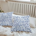 thumbnail image 7 of Waterproof Throw Pillow Covers Set of 2, 18x18 Inch Blue Botanical Decorative Pillowcases Outdoor Pillow Slip Cushion Covers Set for Couch Tent Spring Summer Leaf Watercolor, 7 of 7