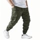 thumbnail image 2 of Pantalones largos para hombre, color sólido, impermeables, con bolsillos grandes, función de secado rápido, de poliéster., 2 of 3