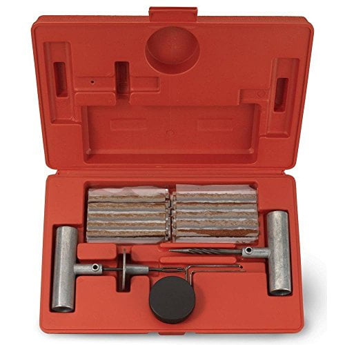 VECTOR J&R Quality Tools Tire Repair Kit Set to Plug Flat and Punctured Tires | 35-Piece Set