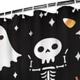 thumbnail image 3 of Halloween Pumpkin Skull Pattern Shower Curtain 84"x72" ,Bathroom Decorative Shower Curtains Set with 12 Hooks,Modern Waterproof Washable Shower Curtain, 3 of 6