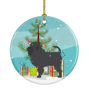 Carolines Treasures BB2966CO1 Affenpinscher Merry Christmas Tree Ceramic Ornament
