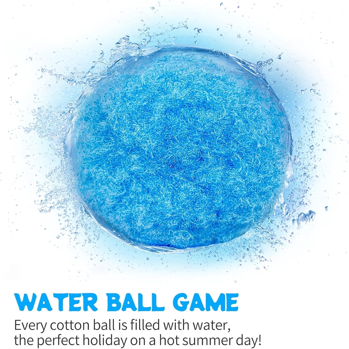 Water Soaker Balls, GIXUSIL Reusable Water Balloons for Outdoor Toys and Games for Adults, Summer Fun Activities for Pool Beach Yard Games - 100 Pcs (Colour Mixture)