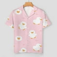 thumbnail image 2 of PRIYAL Ensemble de Pyjama Mignon Canard Rose pour Femmes, Ensemble de Shorts Deux Pièces, Manches Courtes, 2 of 4