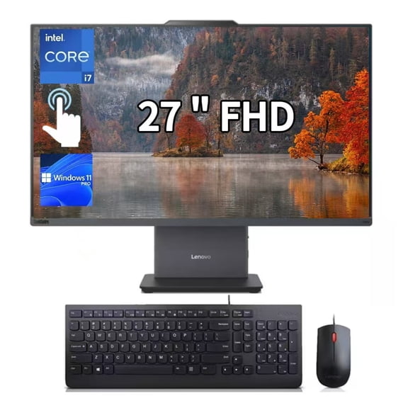 Lenovo ThinkCentre Neo 50a 27 inch FHD Touch All-in-One Business Desktop ,Intel Core i7-13620H, 32GB DDR5, 1TB PCIe SSD, Wi-Fi 6,Keyboard & Mouse,Windows 11 Pro