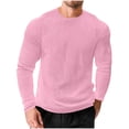 thumbnail image 5 of Men's Long Sleeve Casual T-Shirt for Home Fitness and Daily Wear Loose Fit Solid Color Top, 5 of 5