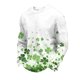 thumbnail image 4 of Ceisia Men's Loose Fit Waffle Knit Sweatshirt - St. Patrick's Day Gradient Clover Print Green XXL Gifts, 4 of 5