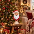 thumbnail image 4 of Tovaris Red Winking Santa Claus Bust, Christmas Desktop Resin Figurine, Santa Tabletop Ornament, Holiday Home Office Mantel Decor, Xmas Party Decoration, 4 of 7