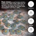 thumbnail image 2 of Crocon Smoky Quartz Rectangle Shape Gemstone Runes with Elder Futhark Alphabet Engraved 25 pcs Rune Set | Crystal Divination Metaphysical Healing Chakra Reiki Runes Set| with a Pouch| Size : 20-25mm, 2 of 8