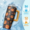 thumbnail image 4 of Halloween Gothic Skull 30 Oz Tumbler with Handle and Straw, Spooky Stainless Steel Cup, Holiday Gift Mug, 4 of 5
