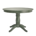 thumbnail image 3 of Lexington 5-Piece Wood Dining Set, Round Table and 4 Slat Back Chairs, Dark Sea Green, 3 of 6