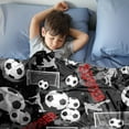 thumbnail image 2 of Soccer Blanket for Boys Girls Kids, Soccer Gifts for Boys Girls, Soft Soccer Team Blanket Gifts 40x50in, 2 of 6