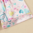 thumbnail image 7 of WOYY Toddler Girls Sleepwear Hearts Print Short Sleeved Button Down Shirt Shorts Kids Clothing Sets, Sizes 1-6, 7 of 7