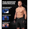 thumbnail image 2 of Exxact Sports Pro MMA Shorts, No-Gi BJJ Jiu Jitsu Shorts for Men, Boxing, UFC, Cross Training, Kickboxing & Grappling Shorts (Black, Adult Small), 2 of 7