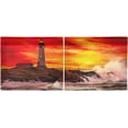 thumbnail image 3 of FREEAMG 36 Inch Length Kitchen Curtains Lighthouse 2 Panels Half Window Sheer Curtains Rod Pocket Farmhouse Short Drapes for Bathroom Cafe Basement, 3 of 7